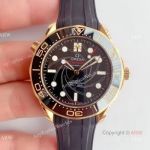 OM Factory Omega Seamaster Diver 300m 007 Limited Edition Black Rubber Strap Watch